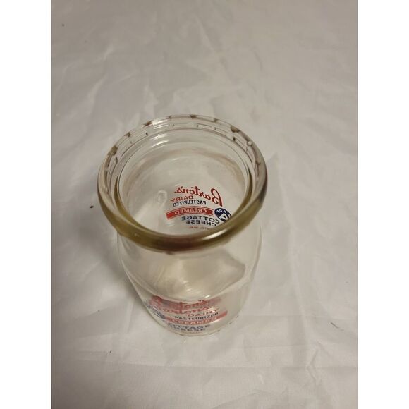 Barton's Dairy Vintage Cottage Cheese Glass Jar Pinto Maryland - Picture 3 of 6